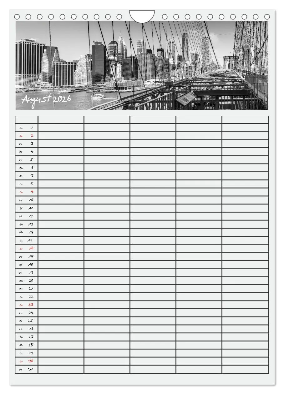 Bild: 9783516480696 | NEW YORK CITY Teamplaner (Wandkalender 2026 DIN A4 hoch), CALVENDO...