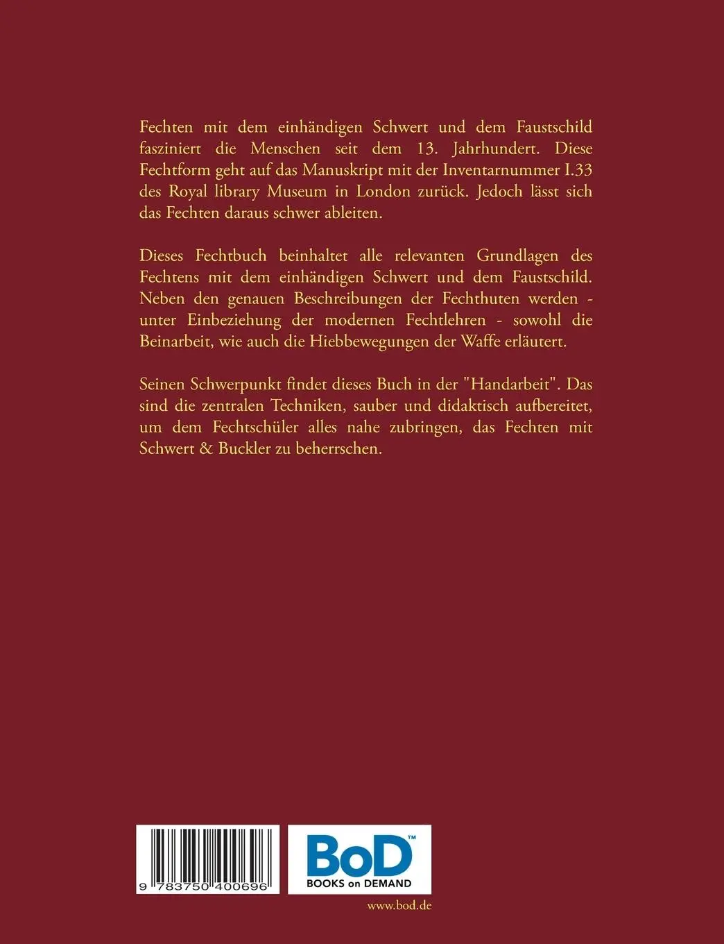 Rückseite: 9783750400696 | Schwert &amp; Buckler | Martin Helmke | Taschenbuch | 104 S. | Deutsch