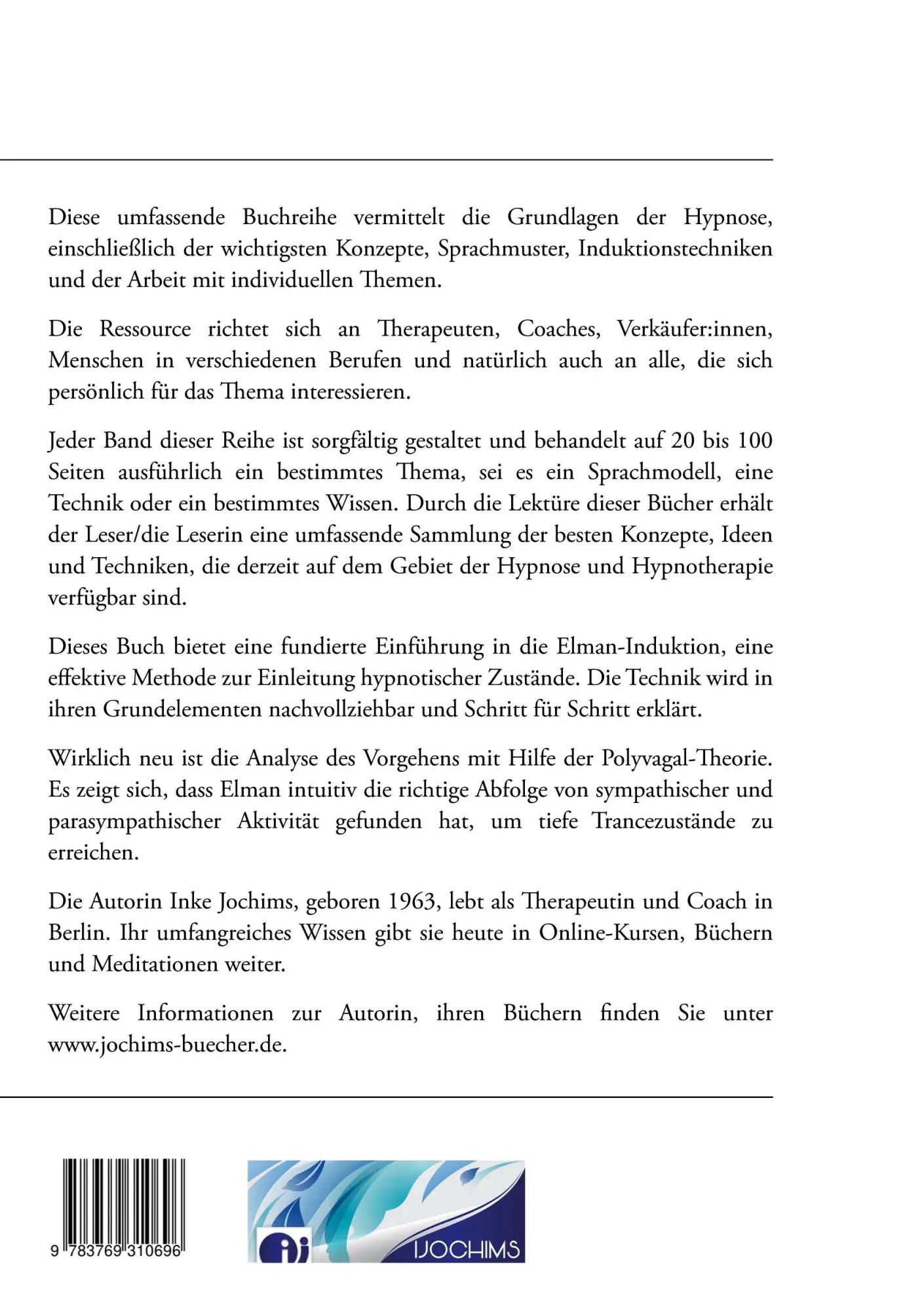 Rückseite: 9783769310696 | Die Dave Elman Induktion | Ein Band der Reihe Hypnose lernen! | Buch