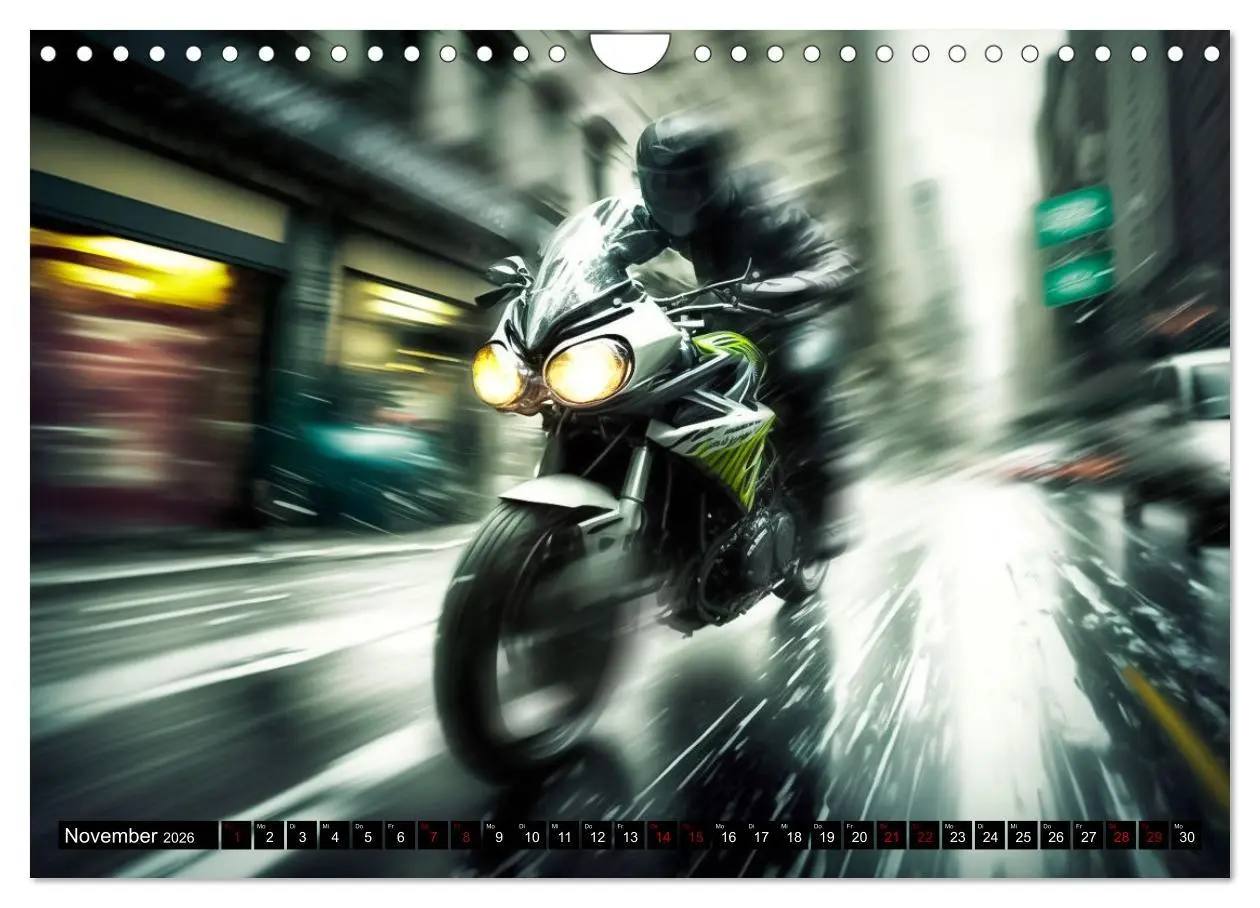 Bild: 9783457380796 | Motorrad Speed (Wandkalender 2026 DIN A4 quer), CALVENDO...