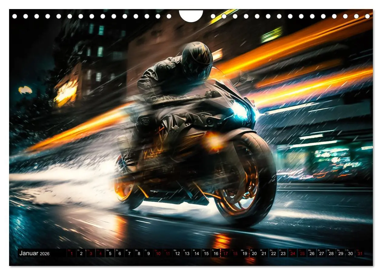 Bild: 9783457380796 | Motorrad Speed (Wandkalender 2026 DIN A4 quer), CALVENDO...