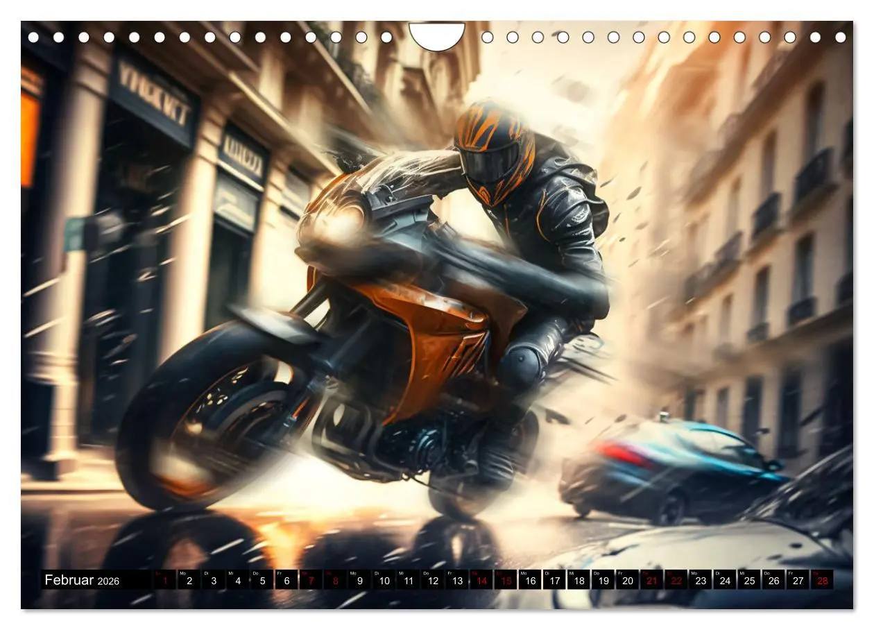 Bild: 9783457380796 | Motorrad Speed (Wandkalender 2026 DIN A4 quer), CALVENDO...