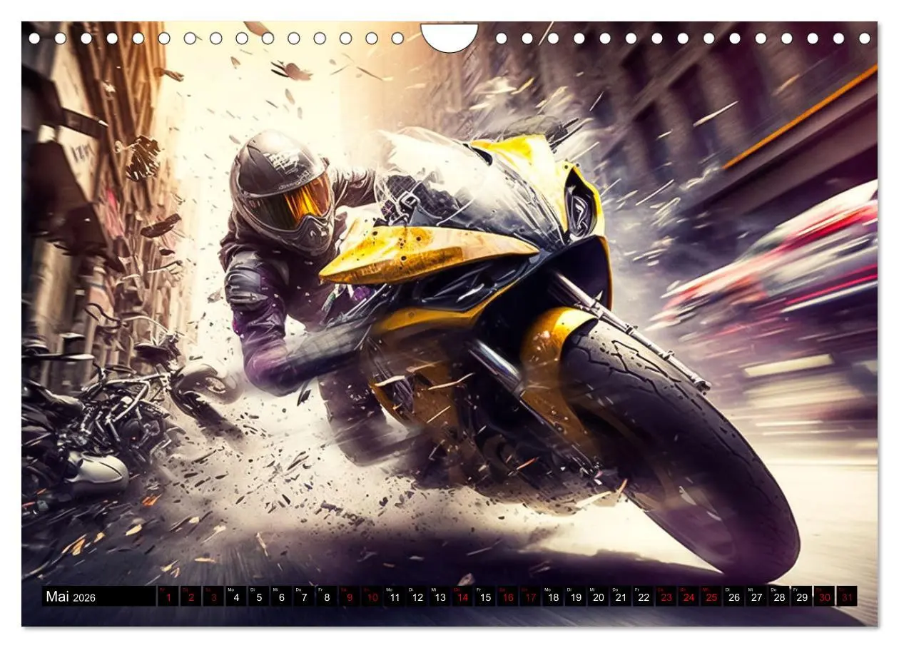 Bild: 9783457380796 | Motorrad Speed (Wandkalender 2026 DIN A4 quer), CALVENDO...