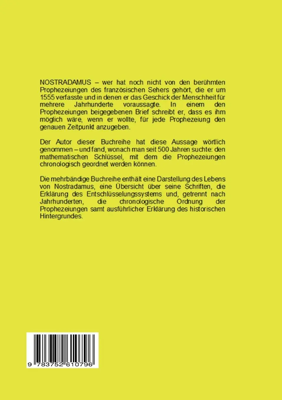 Rückseite: 9783752610796 | Ein Visionär von Gott inspiriert - Nostradamus | Europa in Flammen
