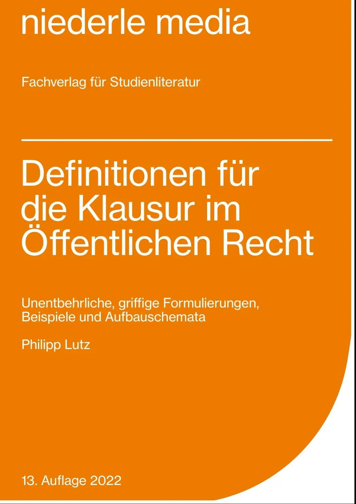 Cover: 9783867240796 | Definitionen für die Klausur im Öffentlichen Recht | Philipp Lutz