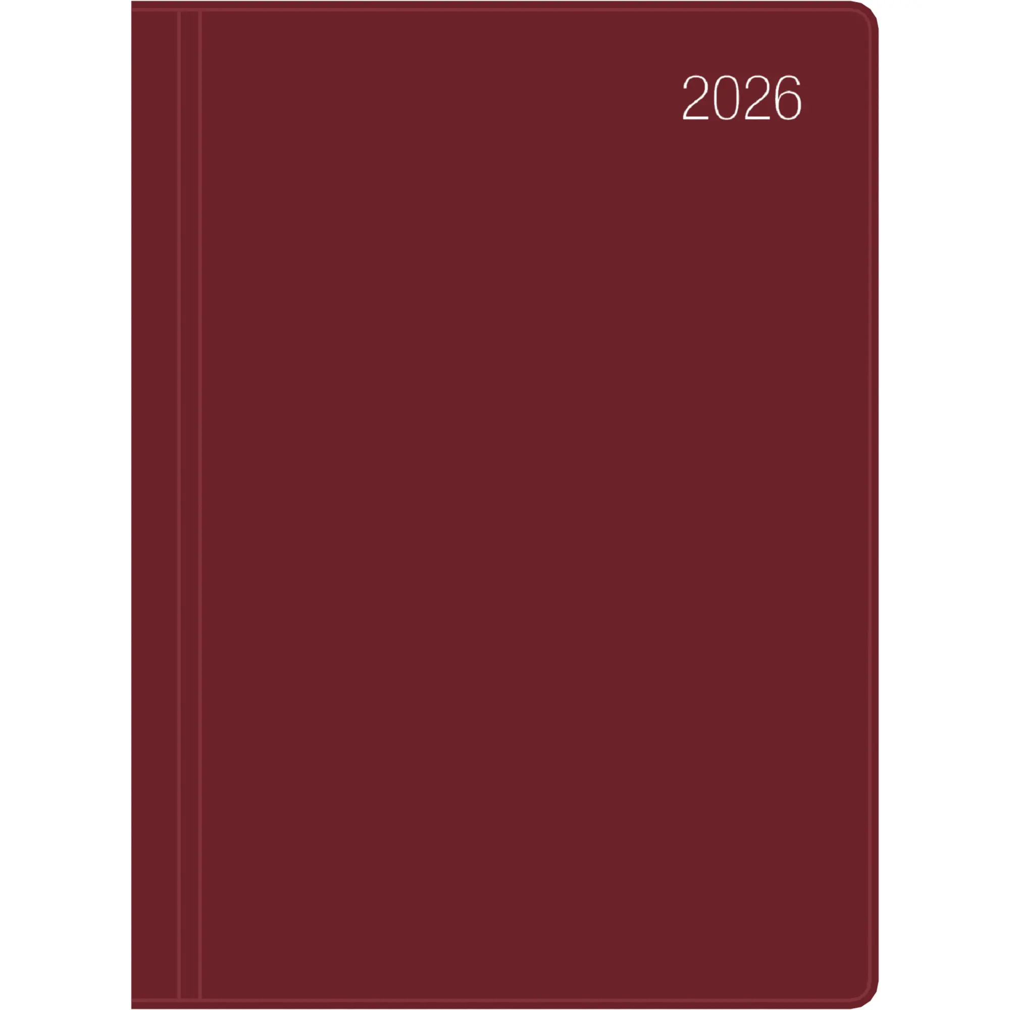 Cover: 4069095000896 | Taschenkalender bordeaux 2026 - Bürokalender 10,2x14,2 - 1 Tag auf...