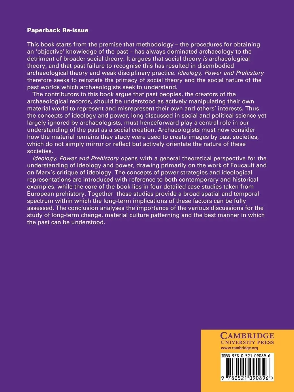 Rückseite: 9780521090896 | Ideology, Power and Prehistory | Daniel Miller (u. a.) | Taschenbuch