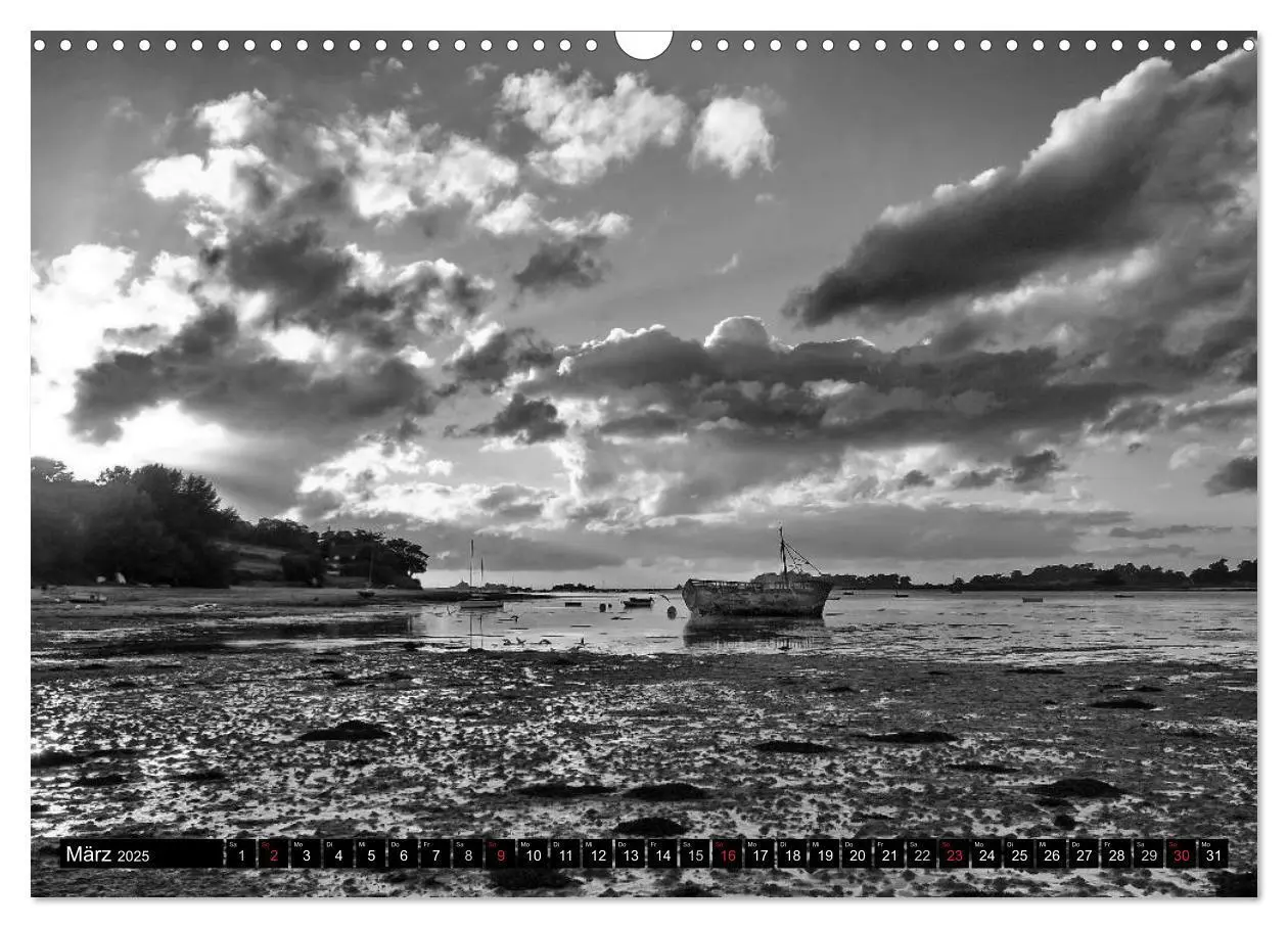 Bild: 9783435660896 | Bretagne in Schwarz und Weiß 2025 (Wandkalender 2025 DIN A3 quer),...