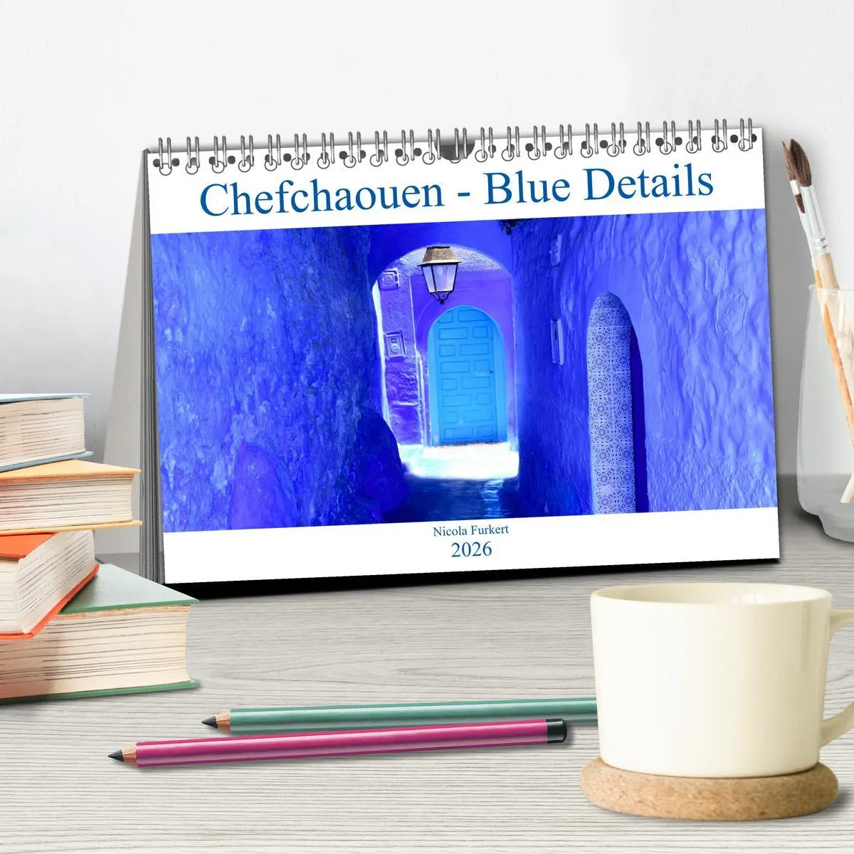 Bild: 9783457820896 | Chefchaouen - Blue Details (Tischkalender 2026 DIN A5 quer),...