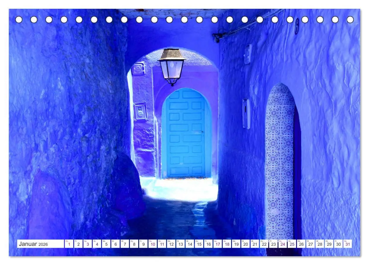 Bild: 9783457820896 | Chefchaouen - Blue Details (Tischkalender 2026 DIN A5 quer),...
