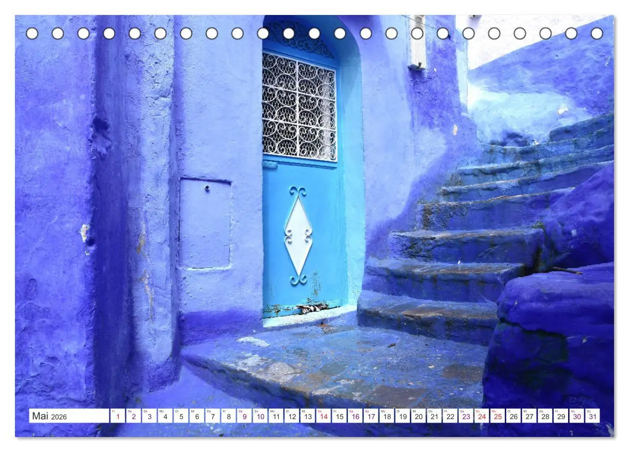 Bild: 9783457820896 | Chefchaouen - Blue Details (Tischkalender 2026 DIN A5 quer),...