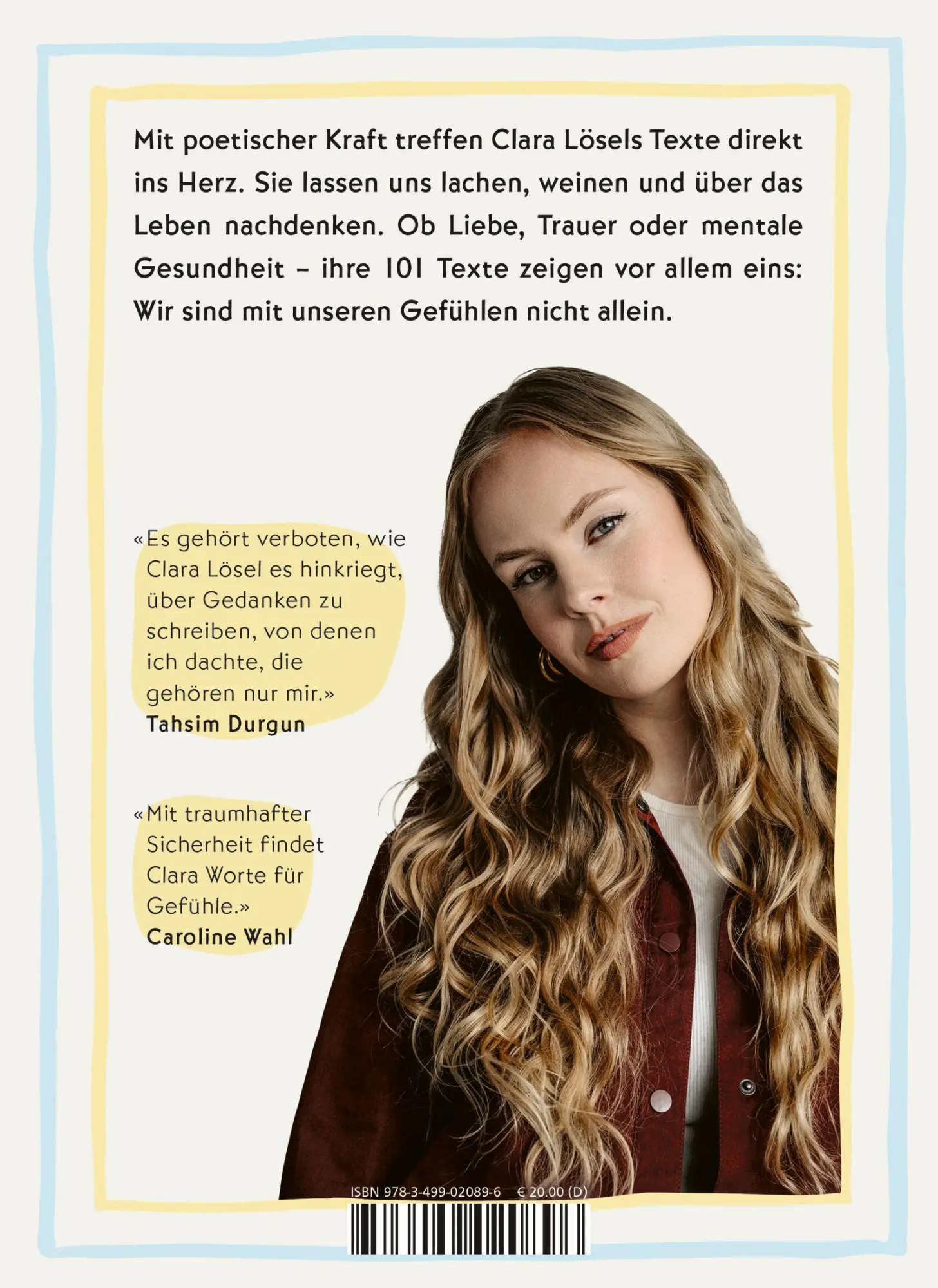 Rückseite: 9783499020896 | Ich dachte, sowas fühl nur ich | Clara Lösel | Buch | 208 S. | Deutsch