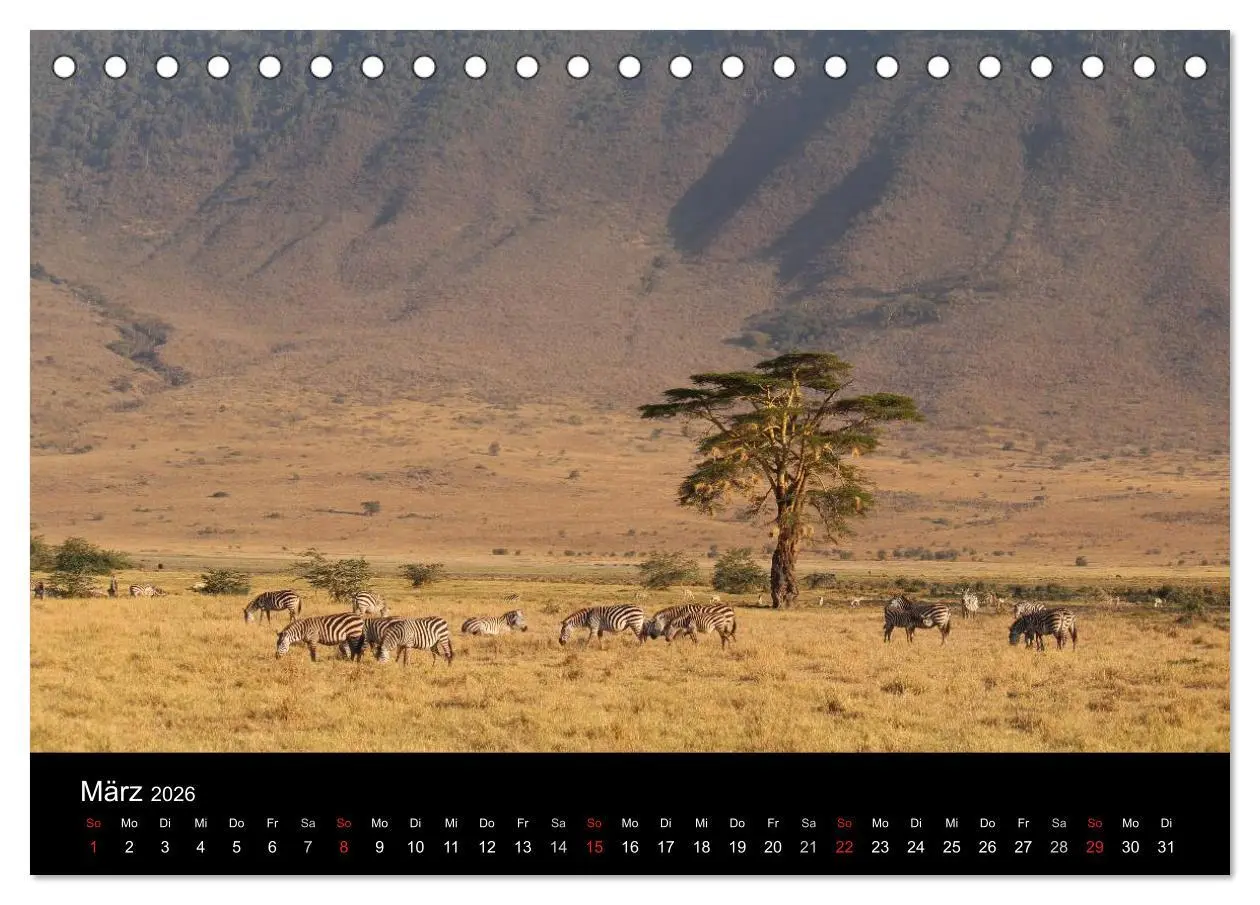 Bild: 9783516150896 | Tansania (Tischkalender 2026 DIN A5 quer), CALVENDO Monatskalender