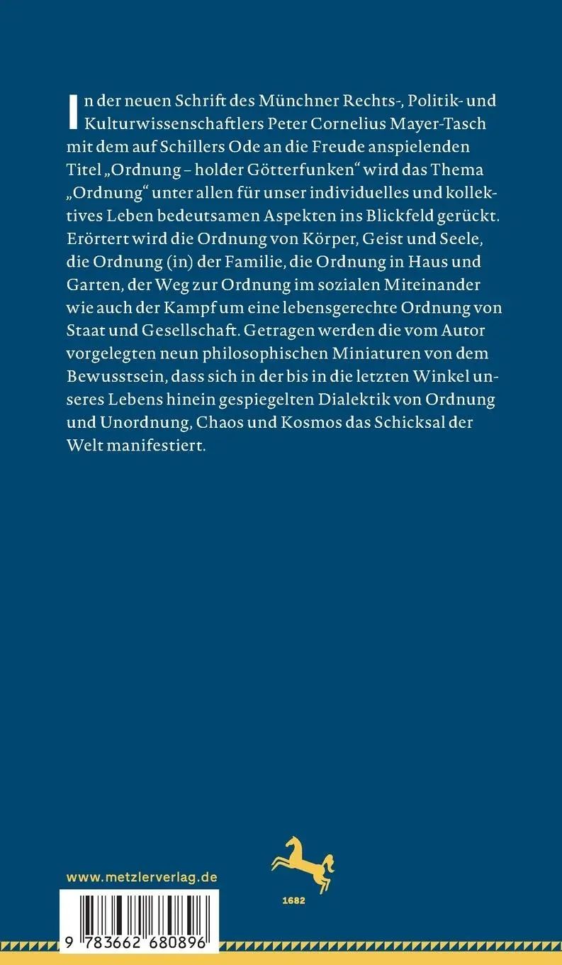 Rückseite: 9783662680896 | Ordnung - holder Götterfunken... | Neun philosophische Miniaturen