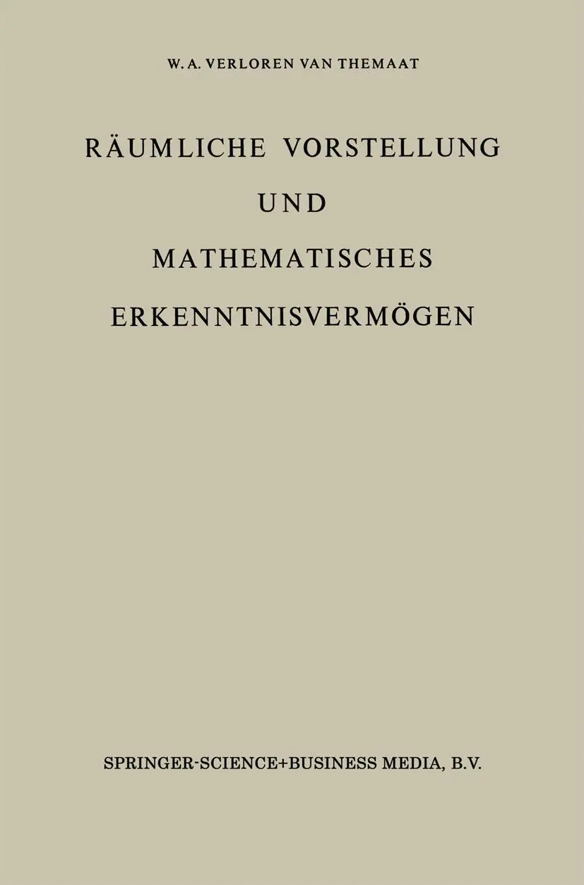 Cover: 9789027700896 | Räumliche Vorstellung und Mathematisches Erkenntnisvermögen | Themaat