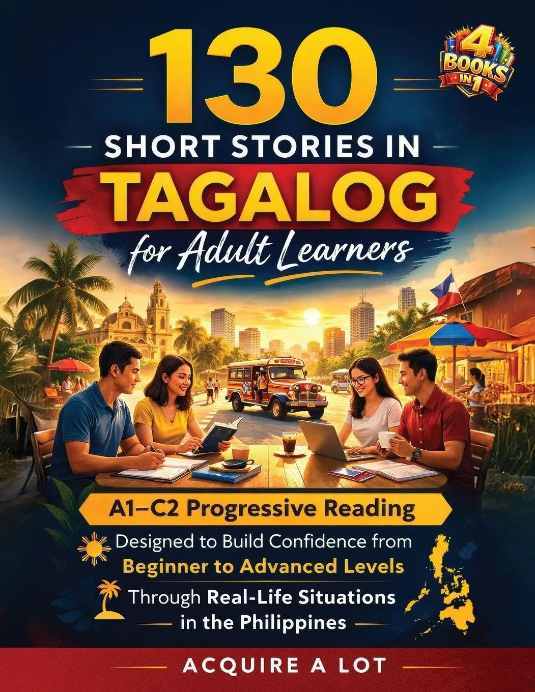 Cover: 9798994130896 | 130 Short Stories in Tagalog for Adult Learners | Acquire A Lot | Buch