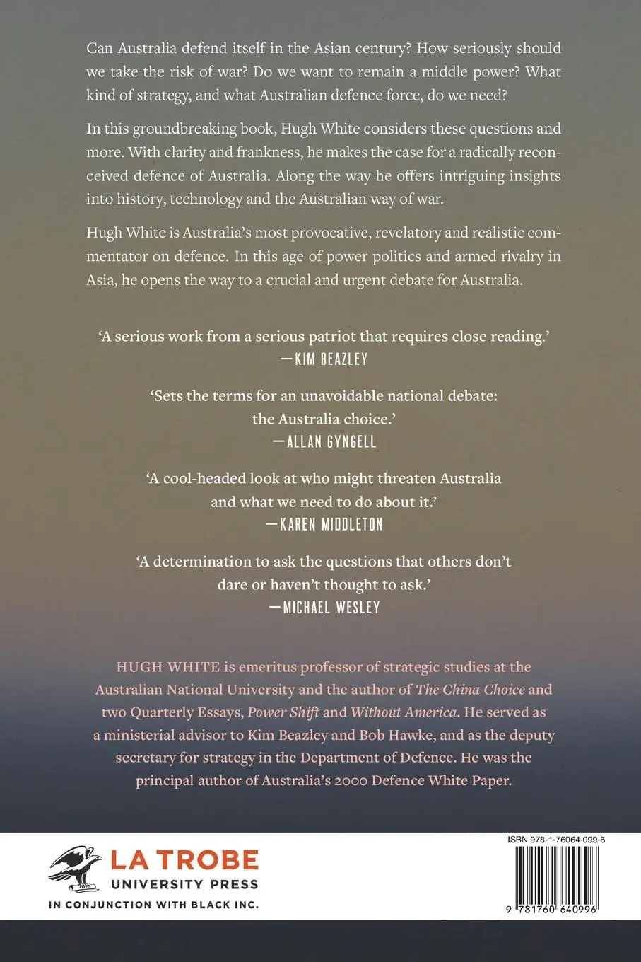 Rückseite: 9781760640996 | How to Defend Australia | Hugh White | Taschenbuch | Englisch | 2019