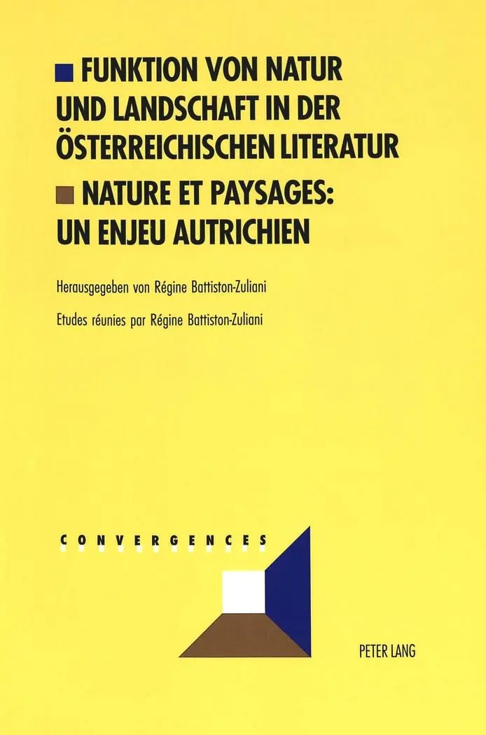 Cover: 9783039100996 | Funktion von Natur und Landschaft in der österreichischen...