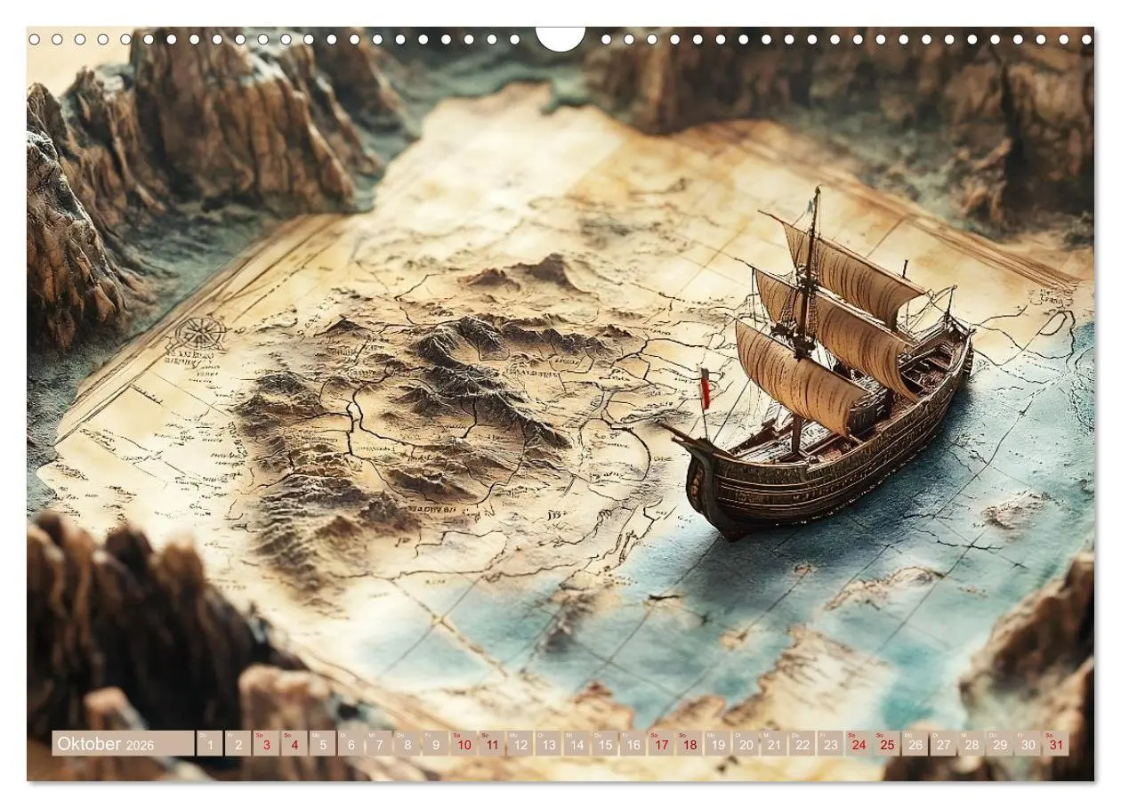 Bild: 9783457360996 | Geheimnisvolle Landkarten (Wandkalender 2026 DIN A3 quer), CALVENDO...