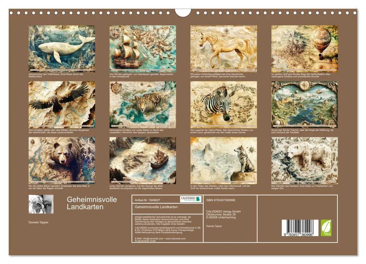 Bild: 9783457360996 | Geheimnisvolle Landkarten (Wandkalender 2026 DIN A3 quer), CALVENDO...