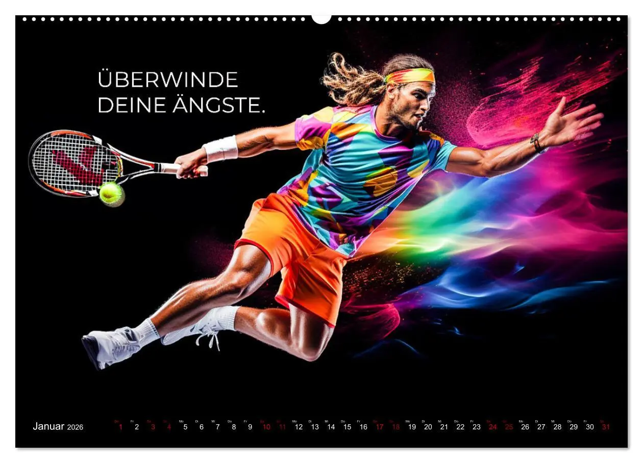 Bild: 9783457500996 | Tennis und Motivation (Wandkalender 2026 DIN A2 quer), CALVENDO...