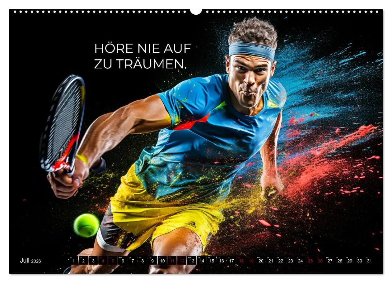Bild: 9783457500996 | Tennis und Motivation (Wandkalender 2026 DIN A2 quer), CALVENDO...