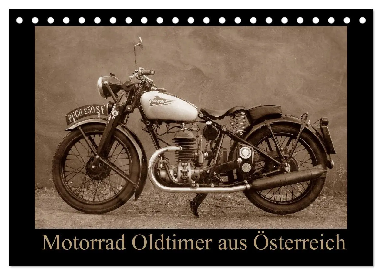 Cover: 9783516140996 | Motorrad Oldtimer aus Österreich (Tischkalender 2026 DIN A5 quer),...