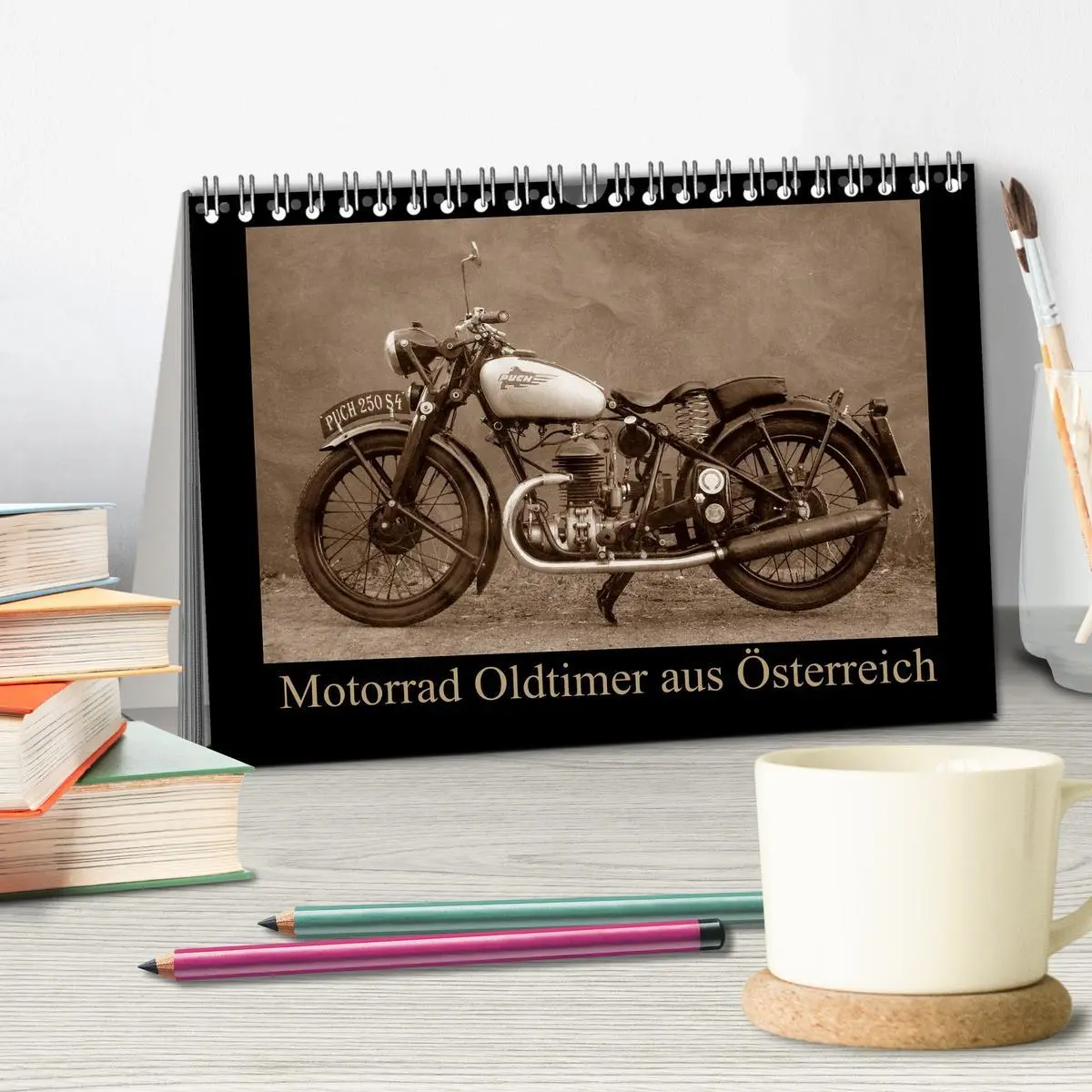 Bild: 9783516140996 | Motorrad Oldtimer aus Österreich (Tischkalender 2026 DIN A5 quer),...