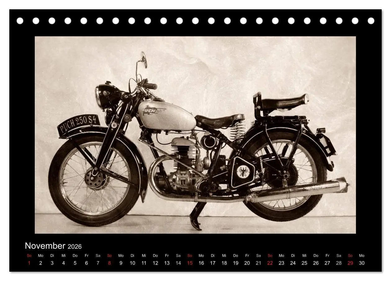 Bild: 9783516140996 | Motorrad Oldtimer aus Österreich (Tischkalender 2026 DIN A5 quer),...