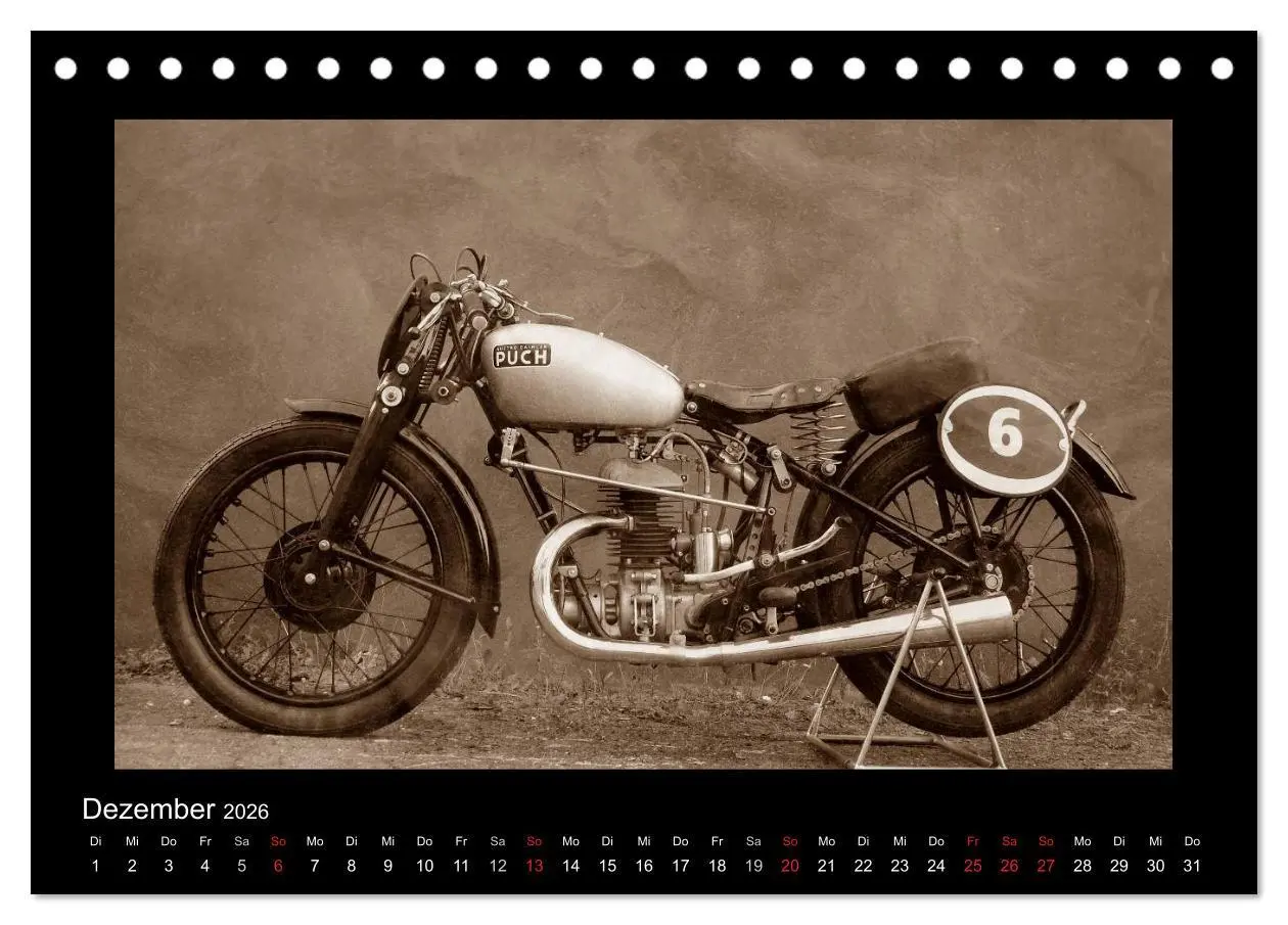 Bild: 9783516140996 | Motorrad Oldtimer aus Österreich (Tischkalender 2026 DIN A5 quer),...