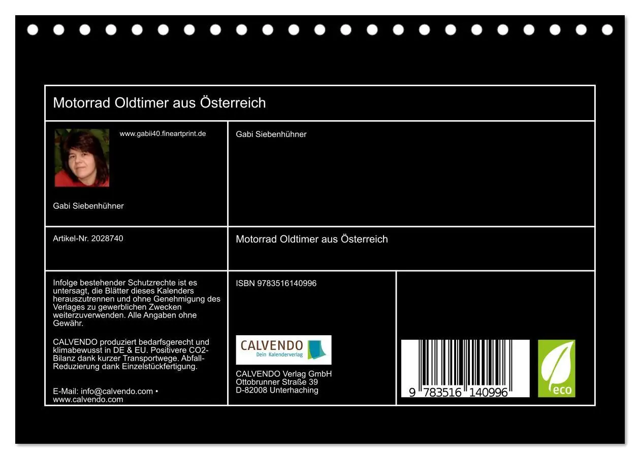 Bild: 9783516140996 | Motorrad Oldtimer aus Österreich (Tischkalender 2026 DIN A5 quer),...
