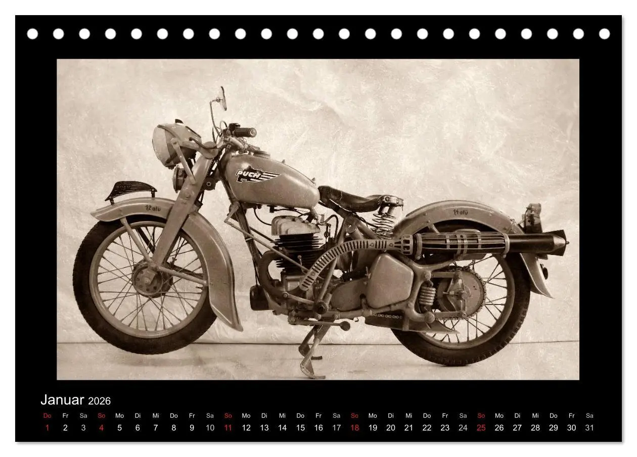 Bild: 9783516140996 | Motorrad Oldtimer aus Österreich (Tischkalender 2026 DIN A5 quer),...