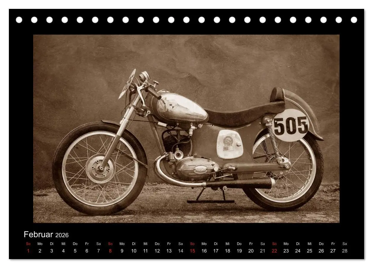 Bild: 9783516140996 | Motorrad Oldtimer aus Österreich (Tischkalender 2026 DIN A5 quer),...