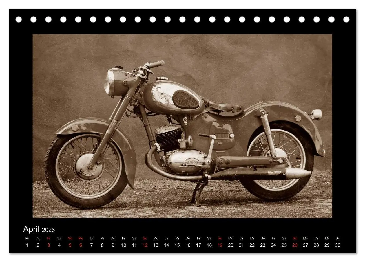Bild: 9783516140996 | Motorrad Oldtimer aus Österreich (Tischkalender 2026 DIN A5 quer),...