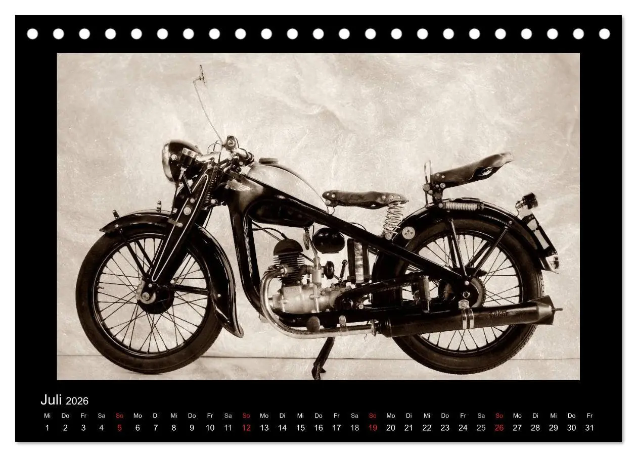 Bild: 9783516140996 | Motorrad Oldtimer aus Österreich (Tischkalender 2026 DIN A5 quer),...