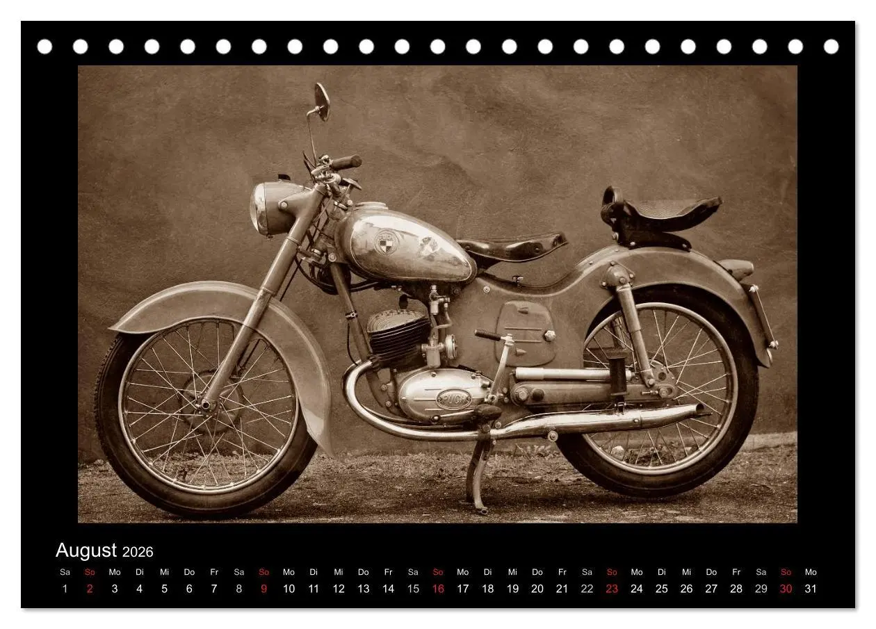 Bild: 9783516140996 | Motorrad Oldtimer aus Österreich (Tischkalender 2026 DIN A5 quer),...