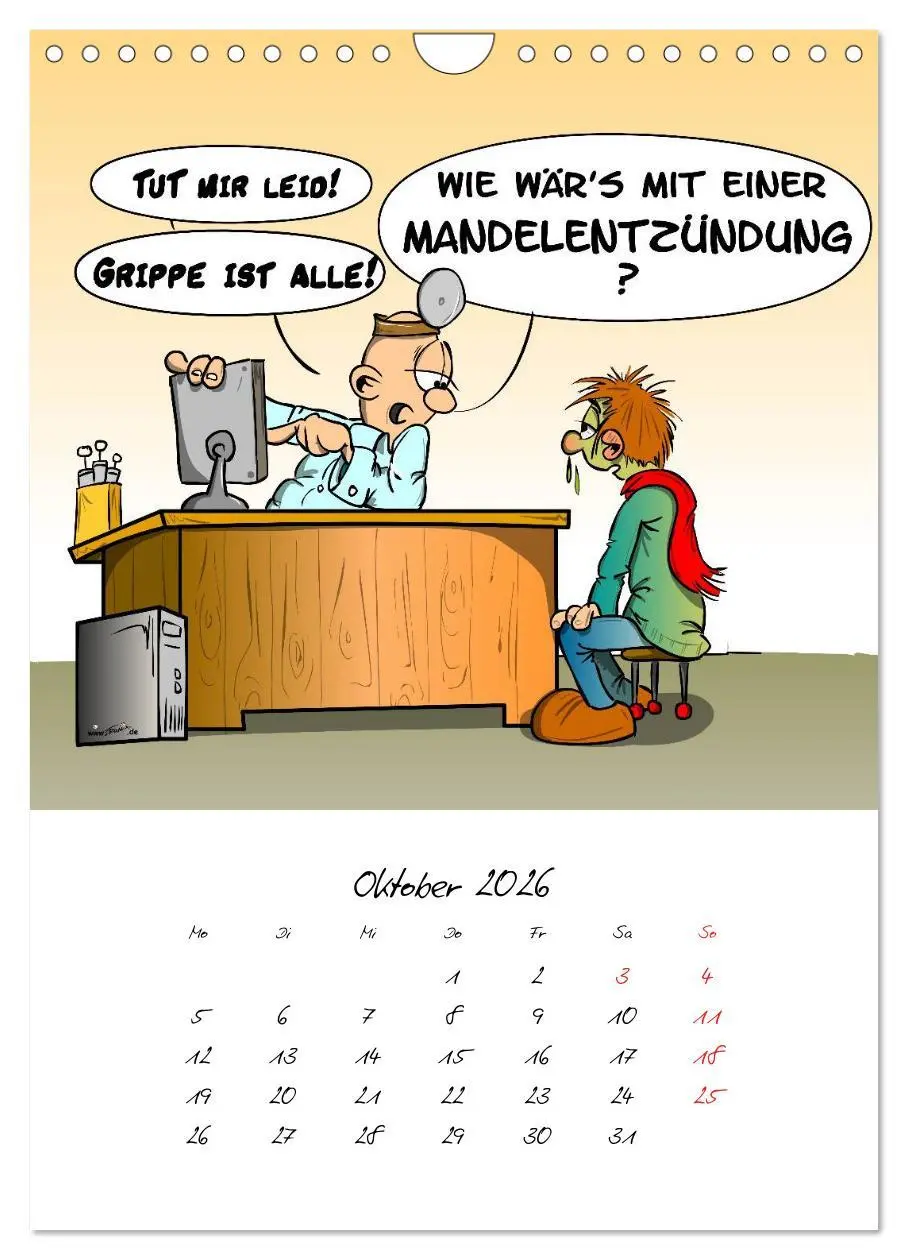 Bild: 9783516450996 | Trumix Cartoons - Gesundheit (Wandkalender 2026 DIN A4 hoch),...