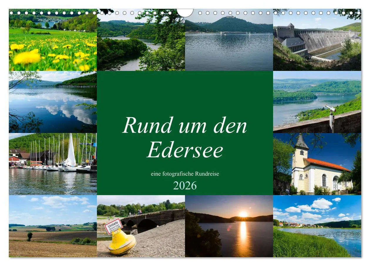 Cover: 9783457871096 | Rund um den Edersee (Wandkalender 2026 DIN A3 quer), CALVENDO...