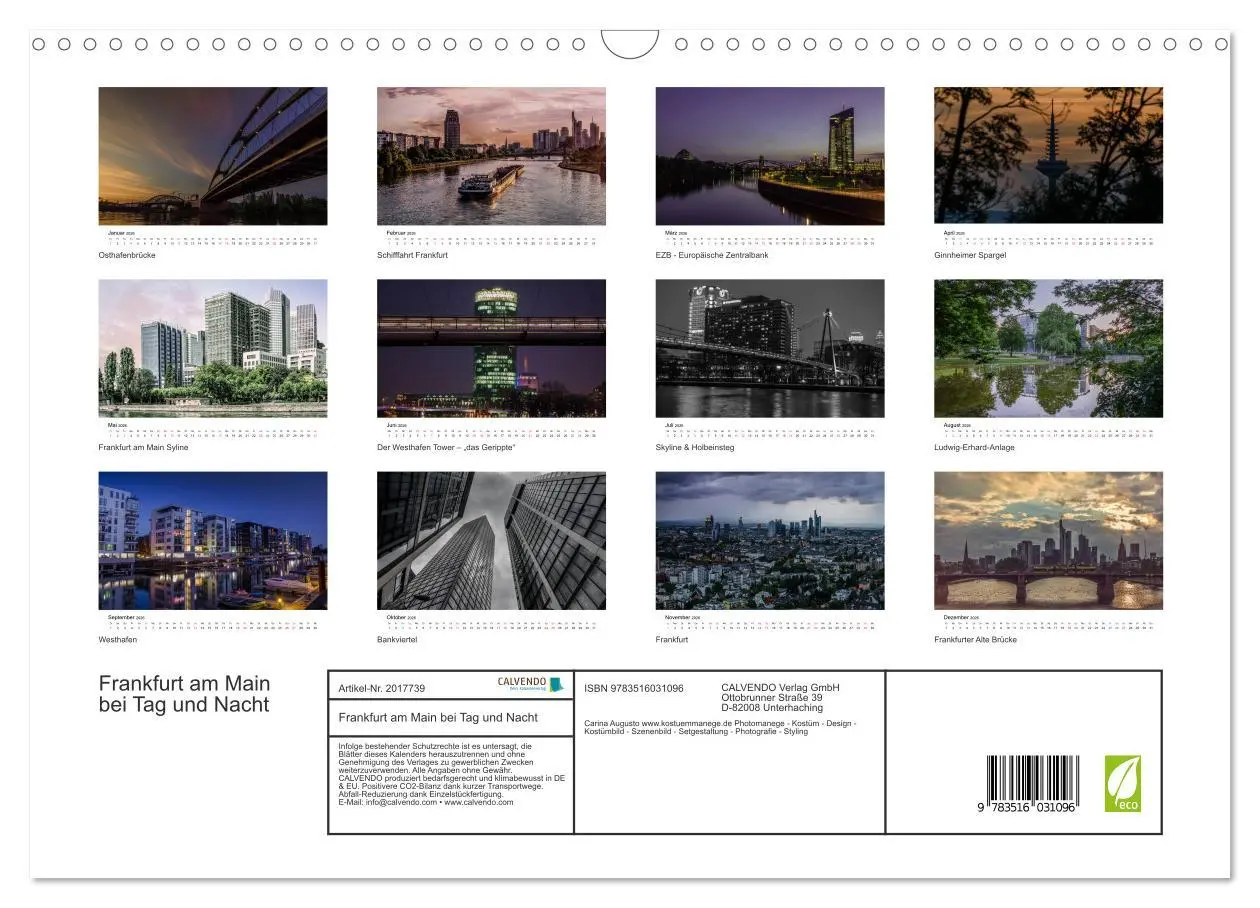 Bild: 9783516031096 | Frankfurt am Main bei Tag und Nacht (Wandkalender 2026 DIN A3...