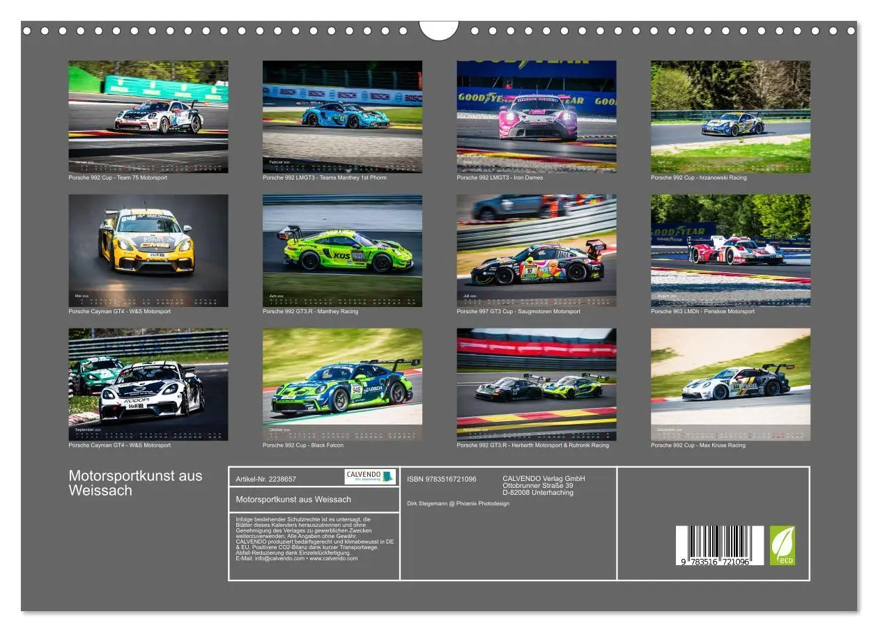 Bild: 9783516721096 | Motorsportkunst aus Weissach (Wandkalender 2026 DIN A3 quer),...