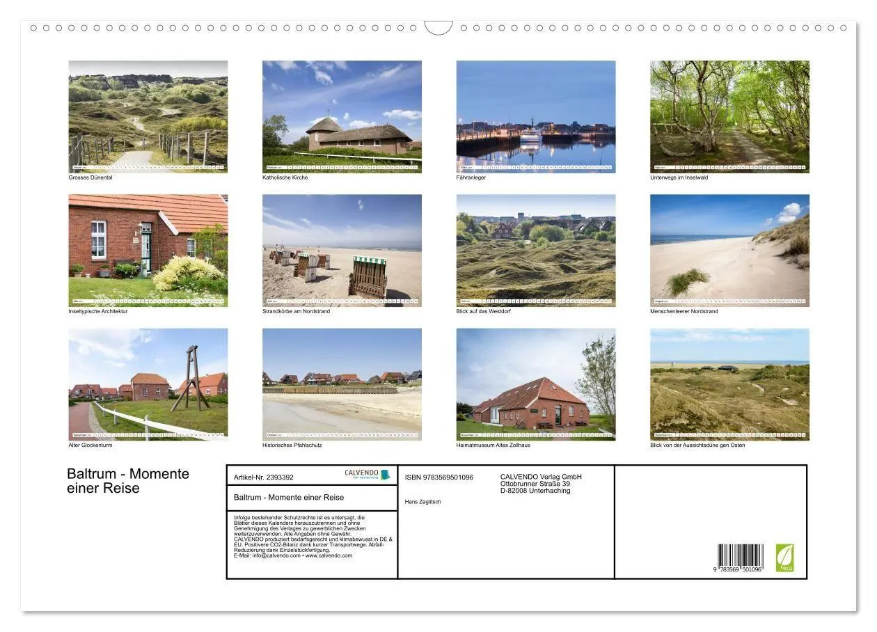 Bild: 9783569501096 | Baltrum - Momente einer Reise (Wandkalender 2027 DIN A2 quer),...