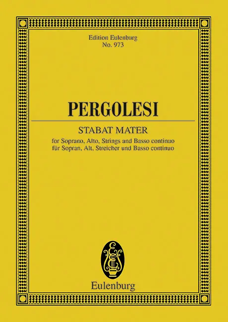 Cover: 9783795771096 | Stabat Mater | Giovanni Battista Pergolesi | Buch | 104 S. | Latein