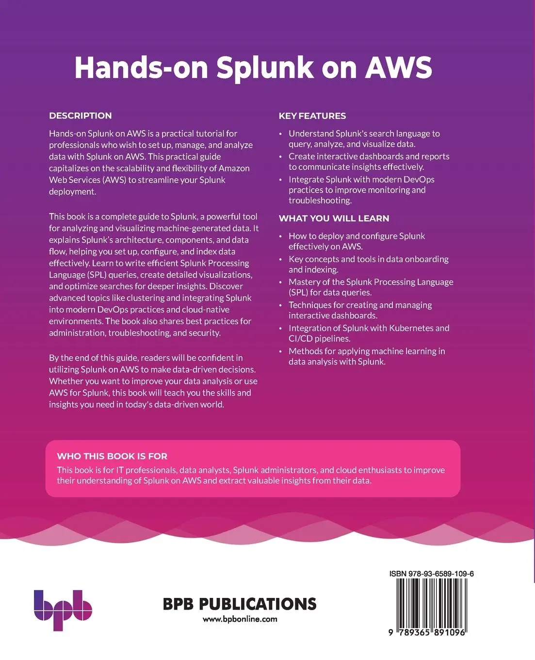 Rückseite: 9789365891096 | Hands-on Splunk on AWS | Jit Sinha | Taschenbuch | Englisch | 2024