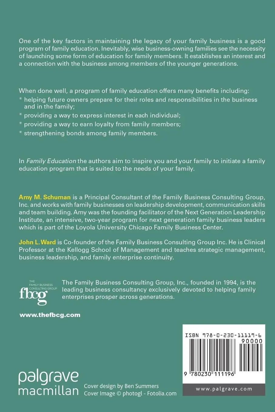 Rückseite: 9780230111196 | Family Education for Business-Owning Families | A. Schuman (u. a.)