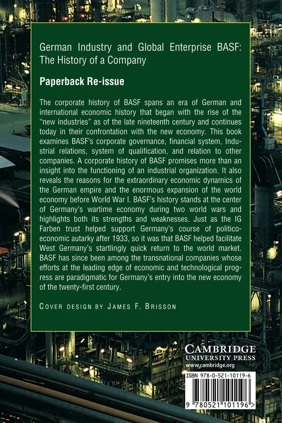 Rückseite: 9780521101196 | German Industry and Global Enterprise | Basf: The History of a Company