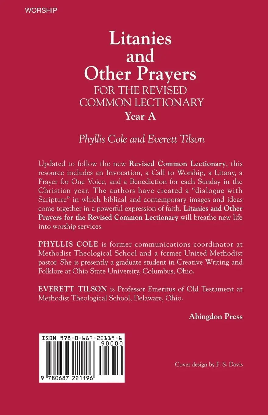 Rückseite: 9780687221196 | Litanies and Other Prayers for the Revised Common Lectionary Year a