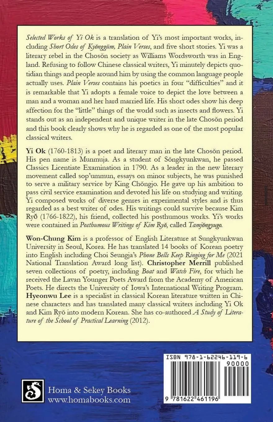 Rückseite: 9781622461196 | Selected Works of Yi Ok | Ok Yi | Taschenbuch | Englisch | 2024