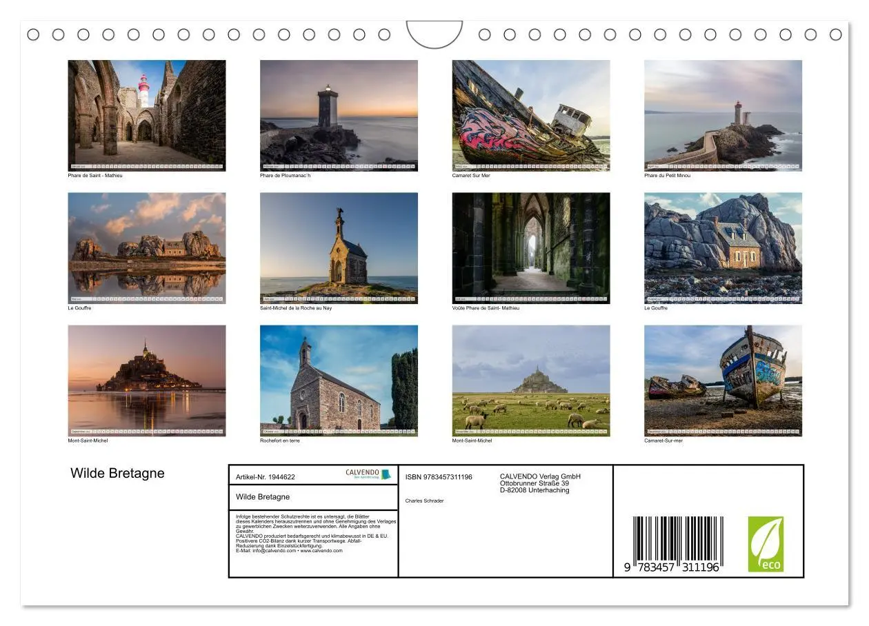 Bild: 9783457311196 | Wilde Bretagne (Wandkalender 2026 DIN A4 quer), CALVENDO...