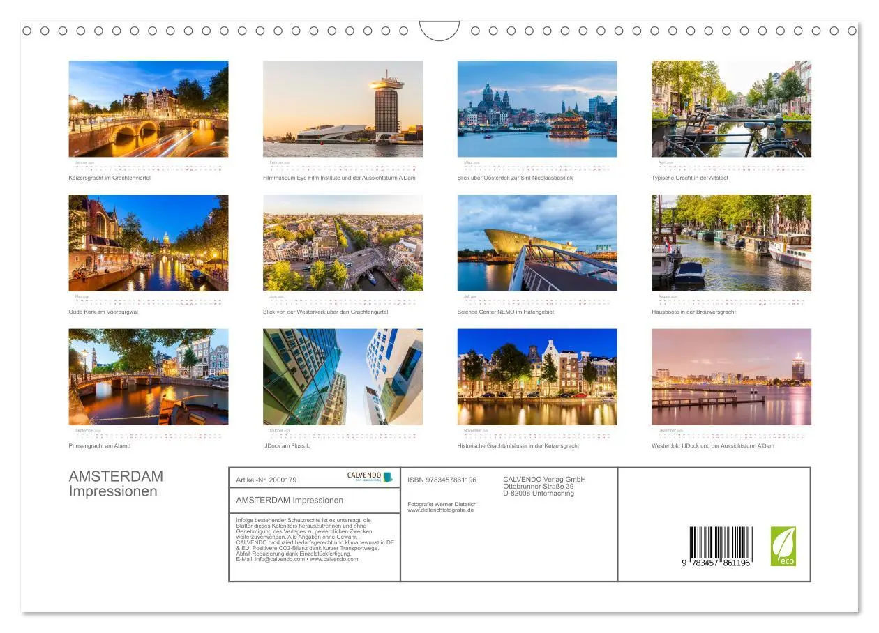 Bild: 9783457861196 | AMSTERDAM Impressionen (Wandkalender 2026 DIN A3 quer), CALVENDO...