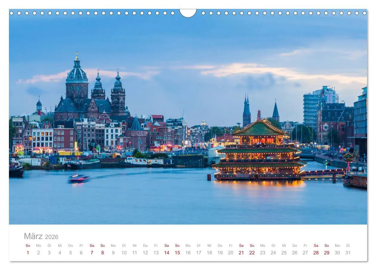 Bild: 9783457861196 | AMSTERDAM Impressionen (Wandkalender 2026 DIN A3 quer), CALVENDO...